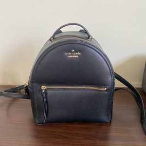 Mini Black Leather Kate Spade Backpack